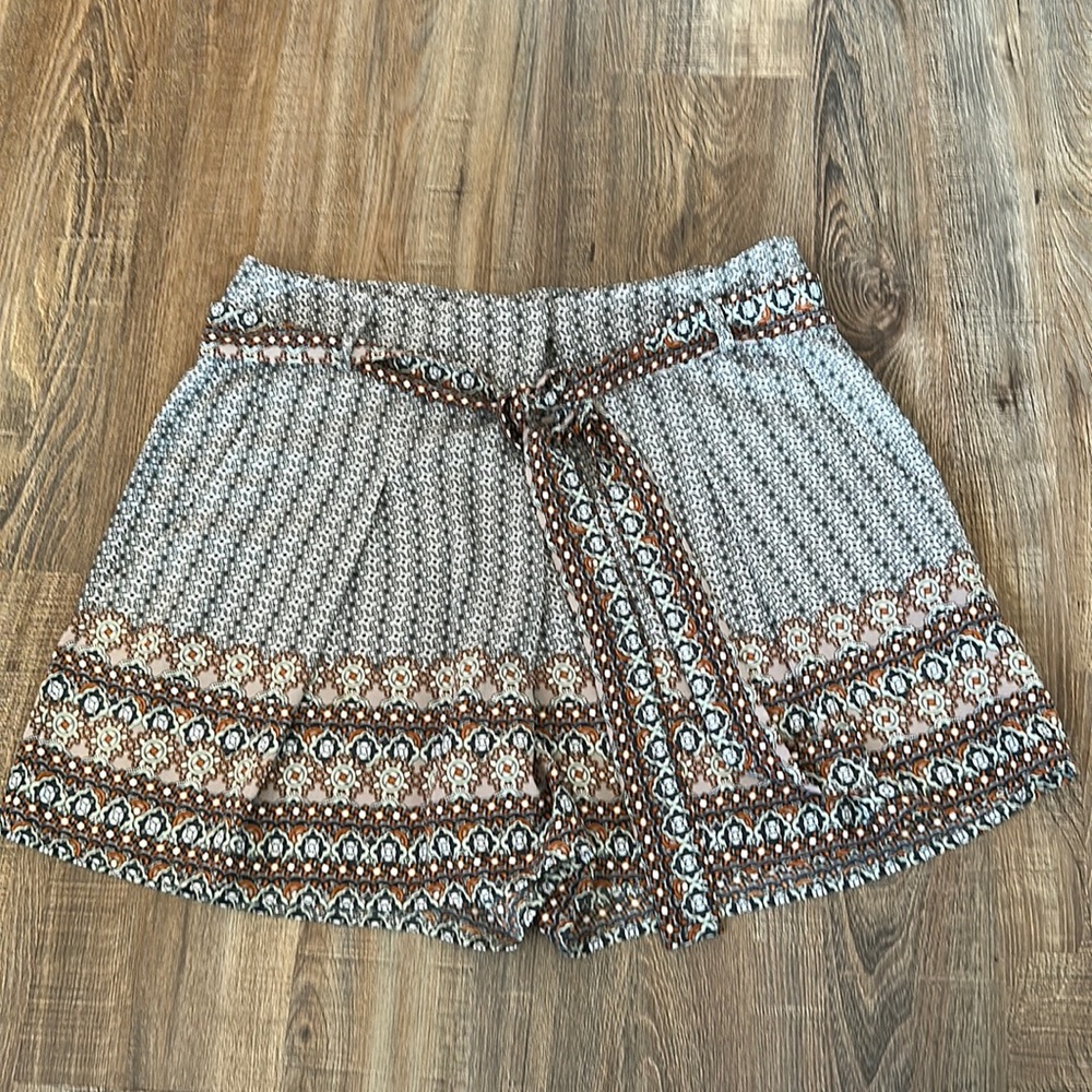 Boho print high waisted shorts forever 21